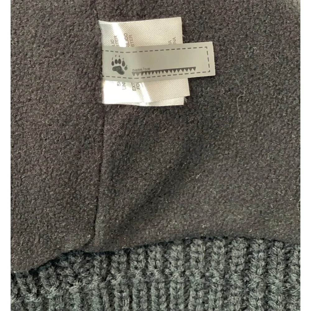 PANDA Winter Hat Toboggan Child's Size 2T—5T White Black Red Pompom Fleece Lined